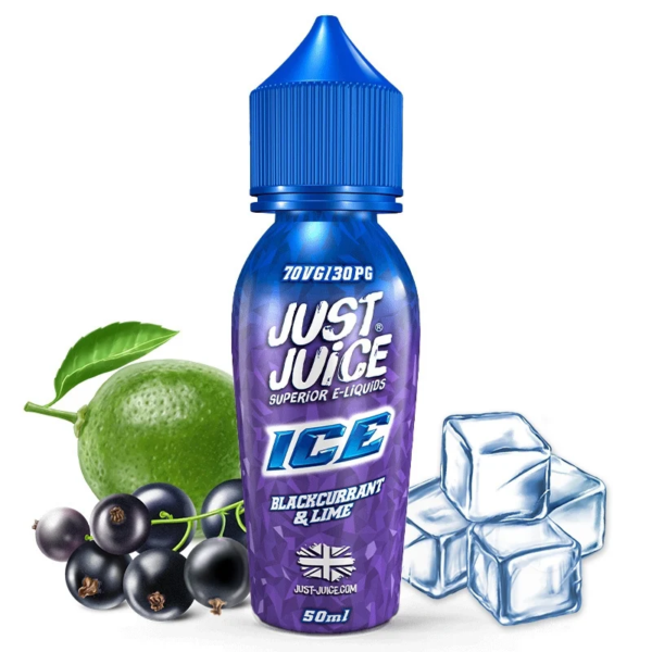 Découvrez le e-liquide Ice Cassis & Citron Vert Just Juice - 50 ml
