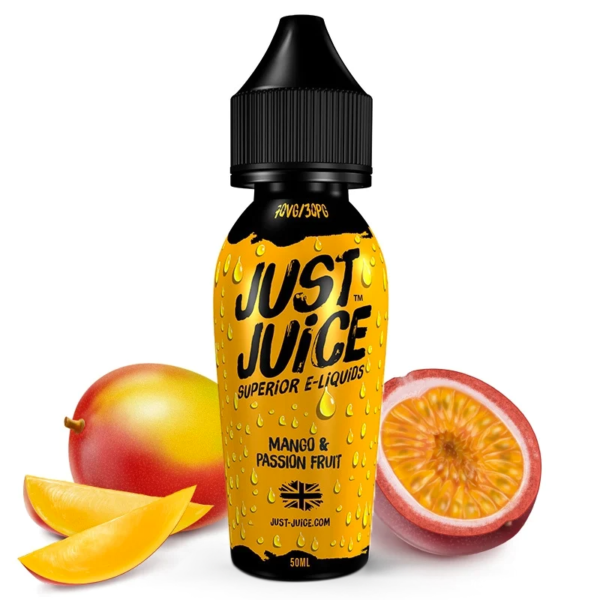 Découvrez le e-liquide Mango & Passion Fruit Just Juice 50 ml - Monsieurvapo