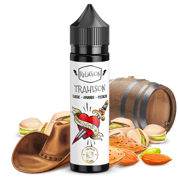 Découvrez le e-liquide Trahison Religion Juice 50 ml - Monsieurvapo